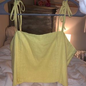 Cropped yellow top